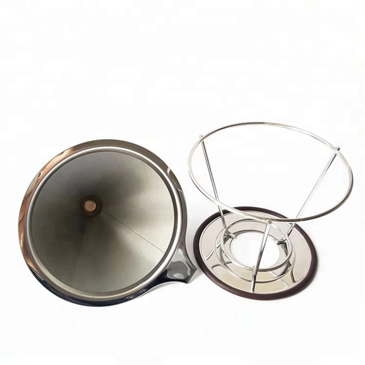 Reusable Stainless Steel Pour Over Coffee Filter With Removable Cup Stand